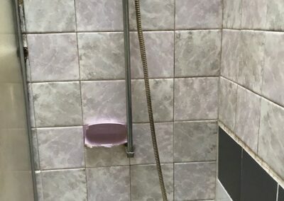 Shower tile cleaning after