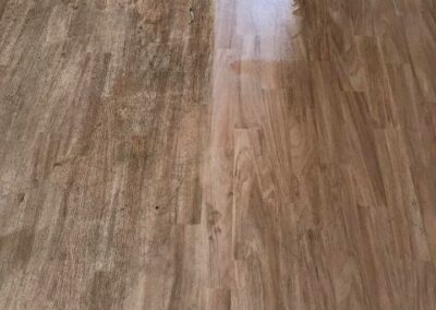 before and after of cleaning wooden floor boards