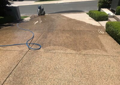 cleaning a domestic driveway