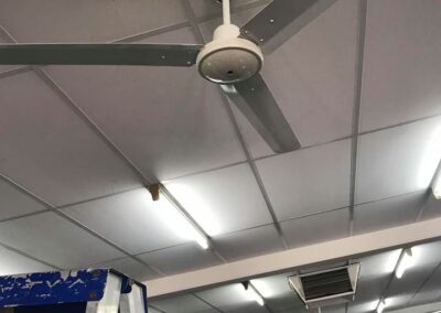 cleaning of fans from below