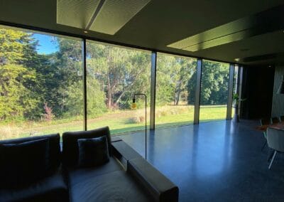 modern home we cleaned, windows looking from inside