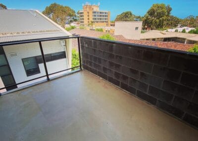 outdoor cleaning of a balcony after, nice and clean