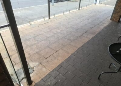 paver cleaning west tce, dirty and dull pavers