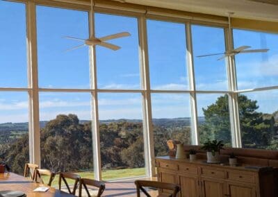 large ceiling to floor windows cleaned at large beautiful property