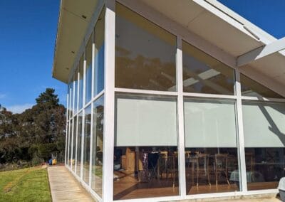 beautiful corner windows cleaned at large property