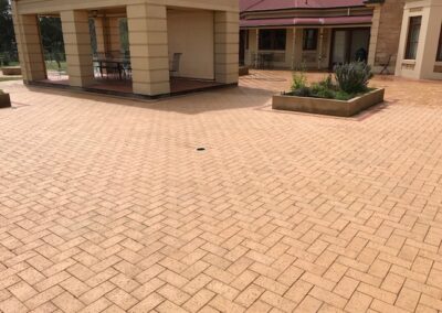 after pressure cleaning outdoor pavers