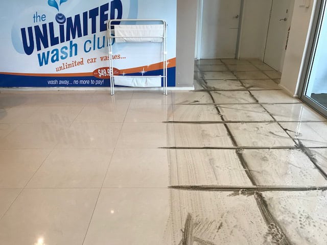 grout cleaning in progress Erindale